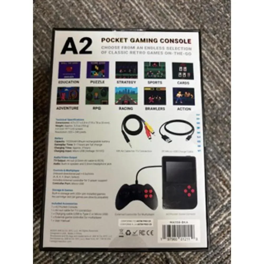 A2 Pocket Gaming Console with 200 Classic Games